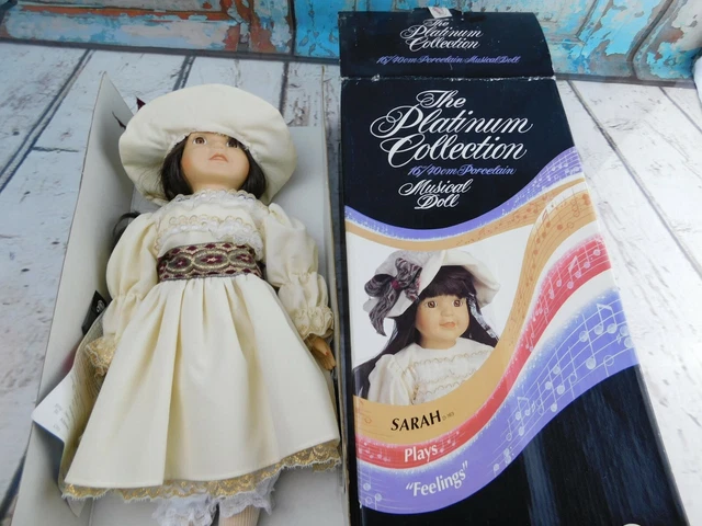 Heritage Mint Platinum Collection Sarah 16" Musical Porcelain Doll w/Box NOS