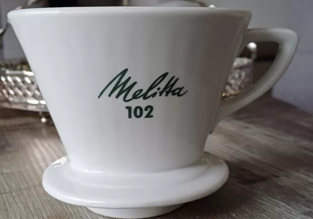 Melitta Porzellanfilter Kaffeefilter 102 grüne Schrift  4-Loch Filter