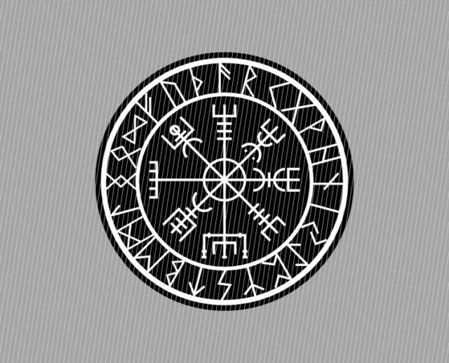 Vegvisir Runen Kompass Aufkleber Sticker Auto Wikinger Viking Tattoo