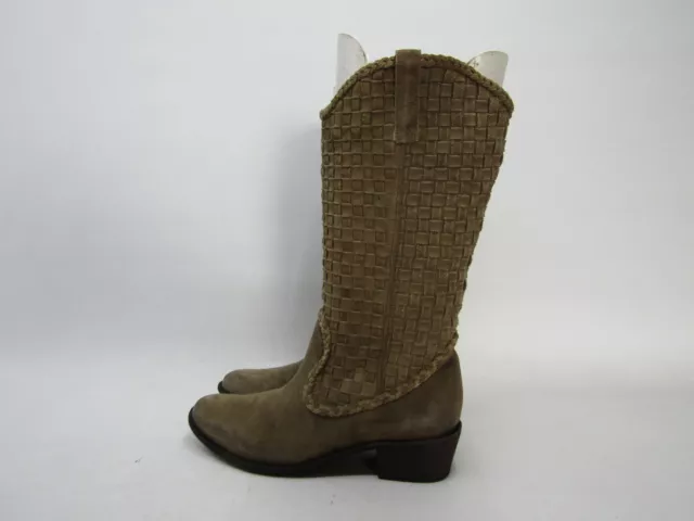 Steven by Steve Madden Womens Sz 10 M Brown Suede Woven Fashion Knee High Boots