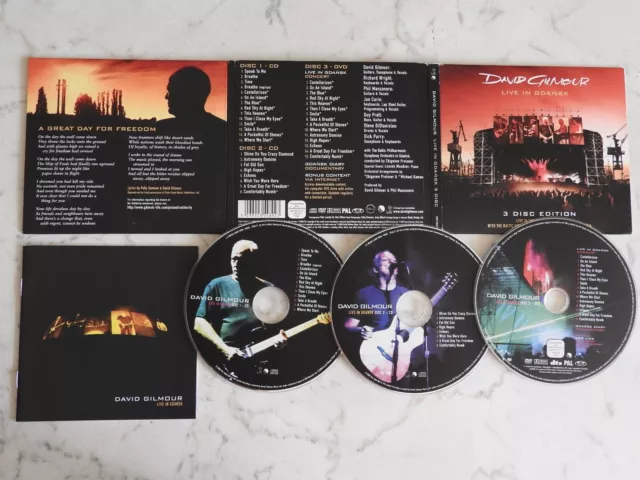David Gilmour Live In Gdansk 3 Disc Edition 2Cd+Dvd 2008 Dolby 5.1 Parlophone Eu