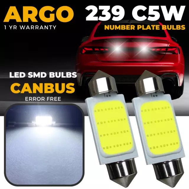 Bombillas blancas LED con matrícula para Mercedes Clase C W203 actualización Canbus 12 V