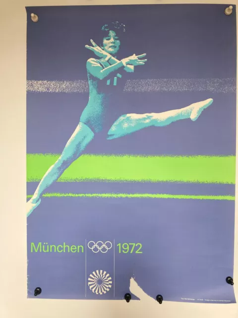 Original Olympic Games Munich 1972 gymnast poster