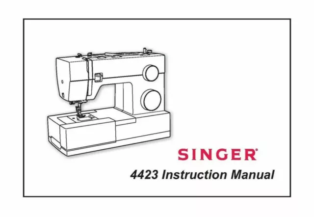 Singer 4423 Manual Sewing Machine Instructions User Guide Bound