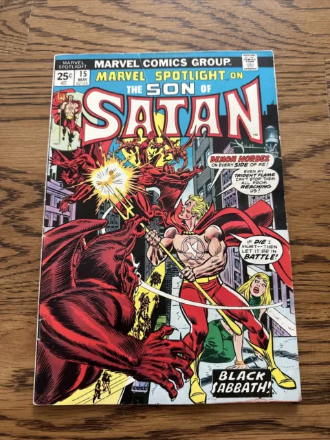 Marvel Spotlight #15 (Marvel 1974) Hellstrom Son of Satan - 1st App Baphomet! VG