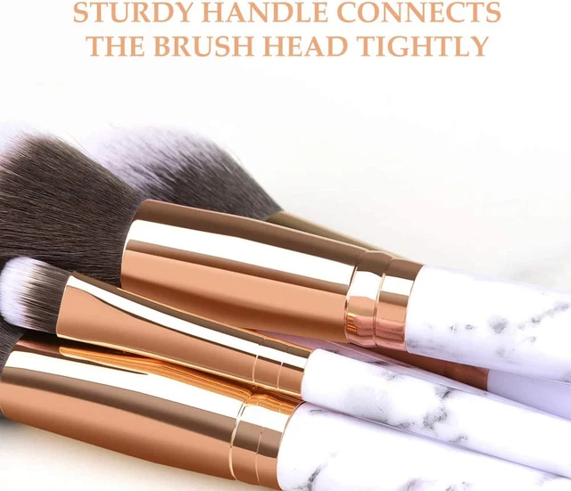 HEYMKGO Pennelli Make up Professionali Set Di 10 Pennelli Trucco Marmorizzazione 8