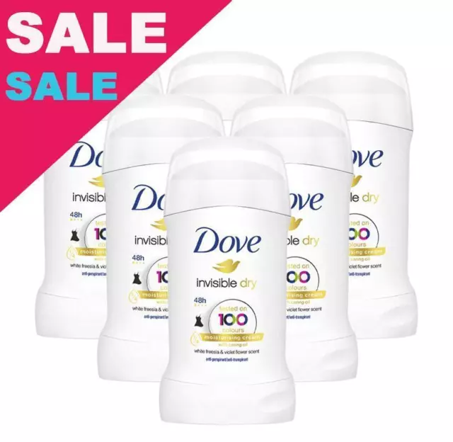 Dove Women Invisible Dry Déodorant Stick Antisudorifique 6 x 40 ml