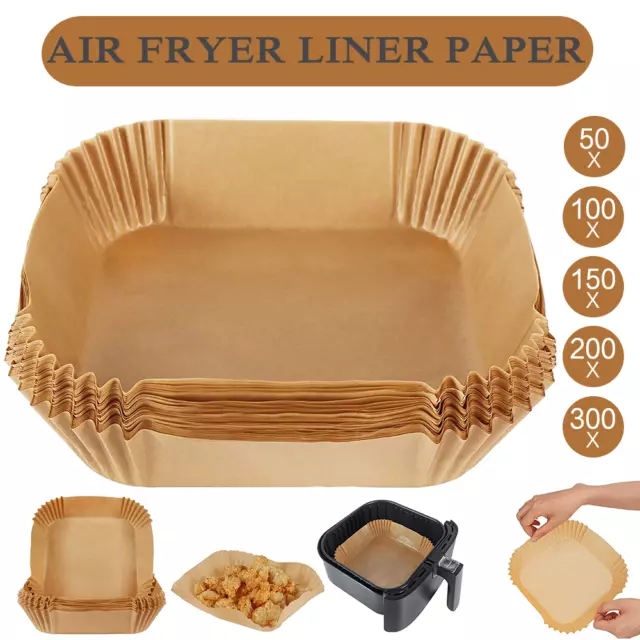 100pcs Air Fryer Disposable Paper Liner Set Non-Stick Pan Parchment Baking Paper