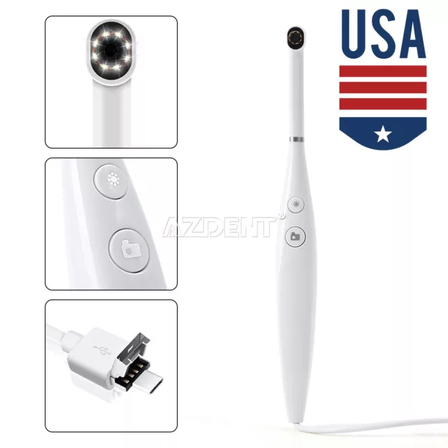 Dental USB 8-LED Intraoral Camera Oral Endoscope HD 1080P Video Real-time