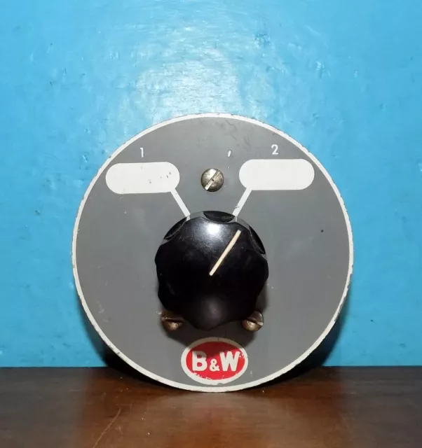 B&W Barker & Williamson 592 RF Coaxial Switch 2 Position w/ Knob Free Shipping
