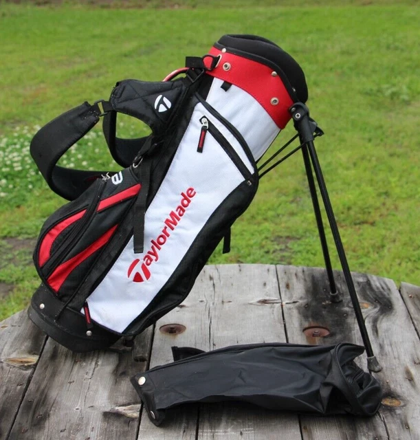 TaylorMade BURNER Junior / Kids Stand / Carry Golf Bag Red White Black