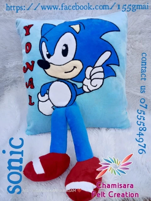 lindo bebé niña niño ropa de cama suave decoración creativa muñeca dormitorio juguete almohada sonica
