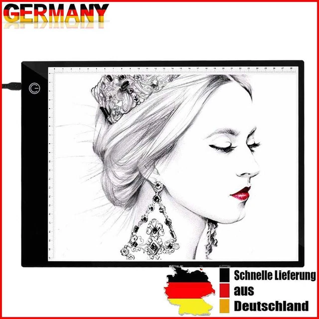 A4 Digital LED Gráficos Tablet Arte Plantilla Tablero de Dibujo Caja de Luz Portátil Trac