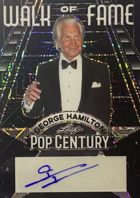 2023 Leaf Pop Century George Hamilton Walk Of Fame Auto /4 #WF-GH1