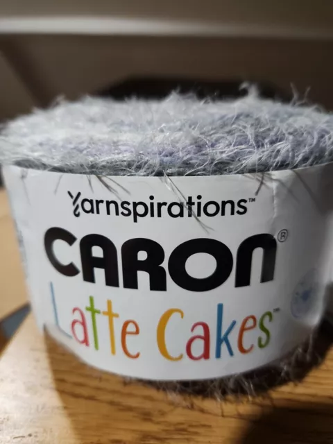 CARON LATTE CAKES Yarn Plum Fresh 22018 Variegated Fuzzy 530 yd 8.8 oz NIP