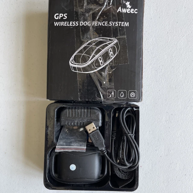 Aweec Dog Training & Wireless Electric Fence System Open Box Complete Collar Aweec Dog Training & Wireless Electric Fence System Open Box Complete Collar