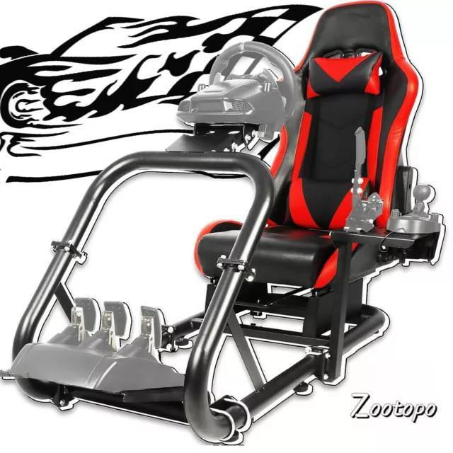 Zootopo Gaming Simulator Cockpit with Seat Fits for Logitech G920 G29 G923