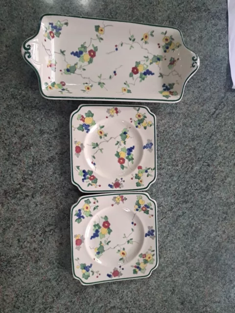 Royal Doulton Art Deco D4740 SANDWICH PLATE SET