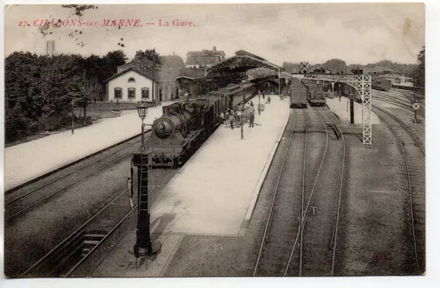 CHALONS SUR MARNE - Marne - CPA 51 - Gare Train - Intérieur de la Gare 10
