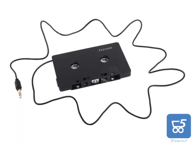 Cassetta Adattatore Mini Jack 3,5 mm per Auto d'Epoca con Stereo a Cassette