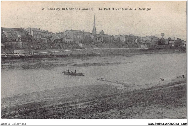 AAGP3-33-0242- SAINTE-FOY-LA-GRANDE - le port et les quais de la Dordogne