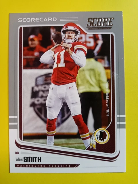 Alex Smith 2018 Score Scorecard #155 Redskins Utah Utes
