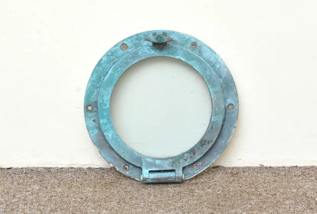 Antique porthole old brass bronze boat ship 26.5 cm / 3 kg  FREE POSTAGE