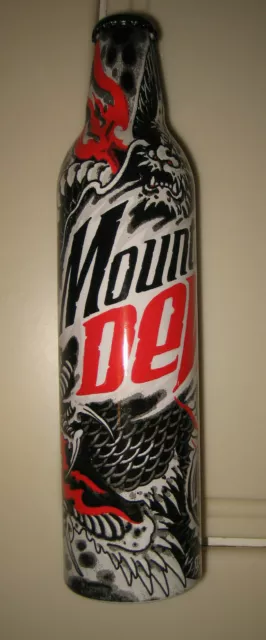 Mountain Dew Green Label Art Aluminum Bottle * Concrete Dragon *  2008 Unopened