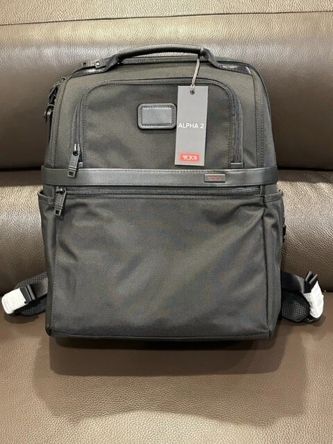 TUMI ALPHA 2 Slim Solutions Brief BackPack - Black - Brand New