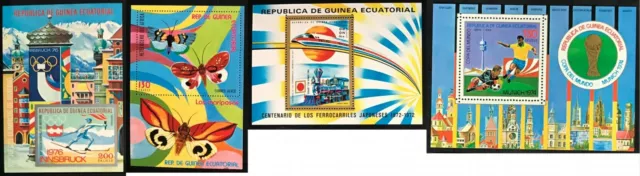 Equatorial Guinea #MiBl15//MiBl316 MNH S/S CV€730.00 104 Different