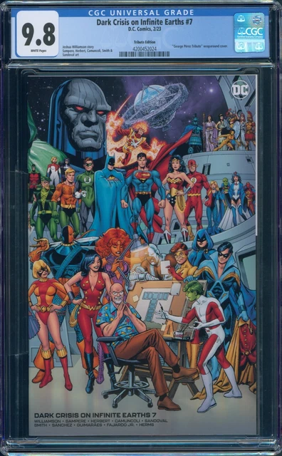 Dark Crisis on Infinite Earths #7 CGC 9.8 George Perez Tribute Edition DC 2023
