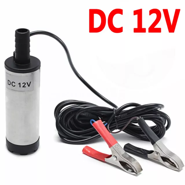 12V voiture submersible pompe de transfert de carburant diesel eau huile Camping