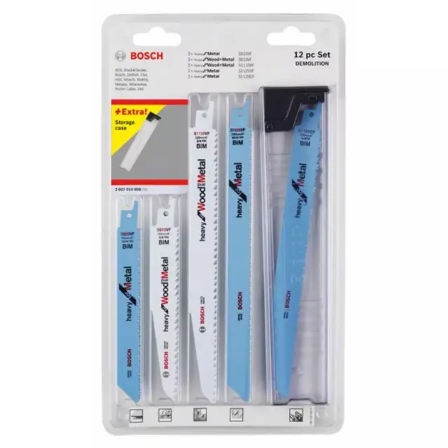 Bosch Accessories 2607010908 Lot de 12 lames de scie-sabre. 1 set