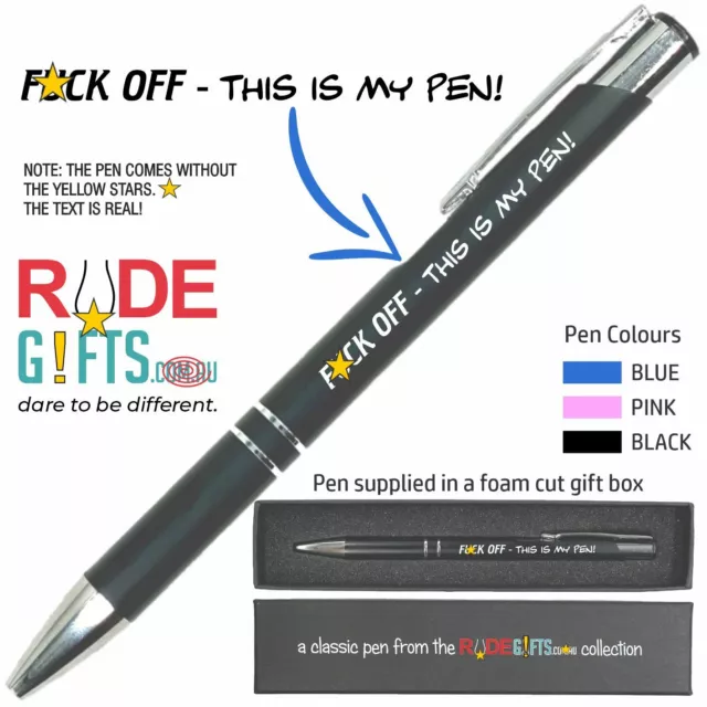 F*ck off-This is my pen metal pens funny gift pranks giftbox present idea