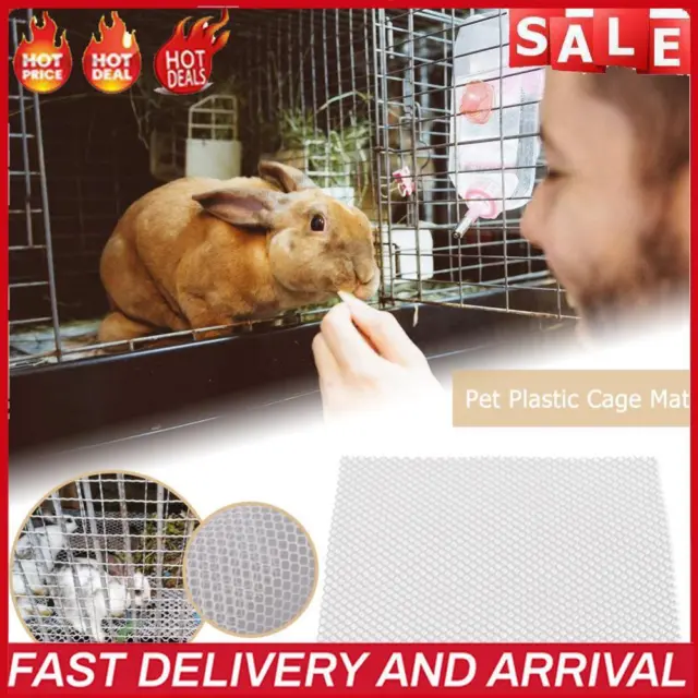 Hamster Rabbit Cage Detachable Mat Grids Hole Anti-slip Feet Pads Easy Cleaning