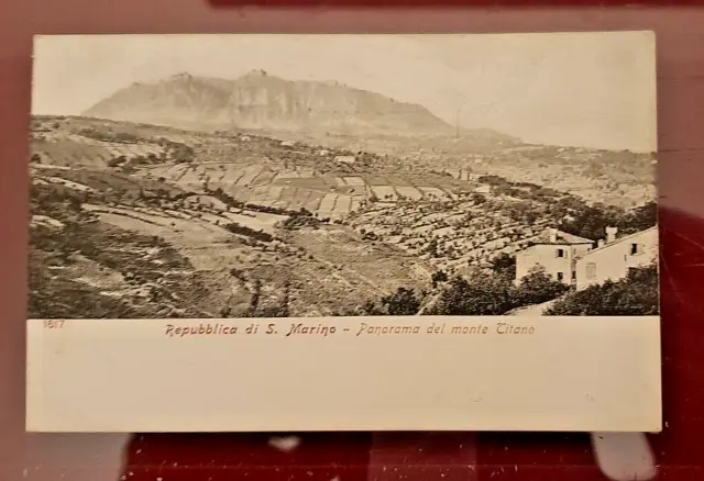 cartolina repubblica di s.marino panorama formato piccolo 1909