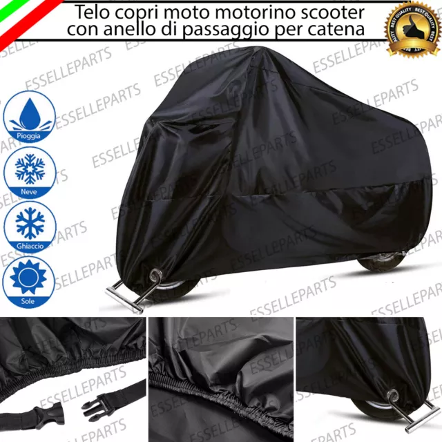 TELO COPRI MOTO COPRIMOTO MOTORINO SCOOTER IMPERMEABILE TAGLIA L 220x95x110 CM