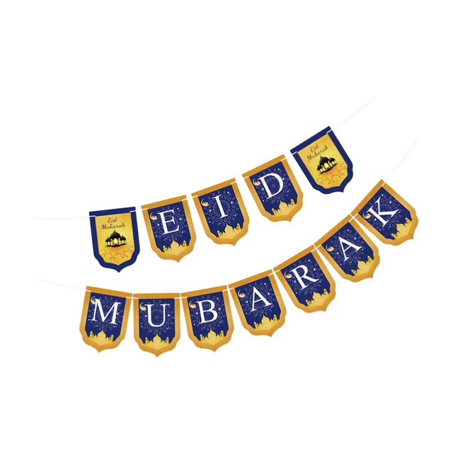 1 set giuramento festa decorativa striscione islam musulmano giuramento festival Bunting Door B