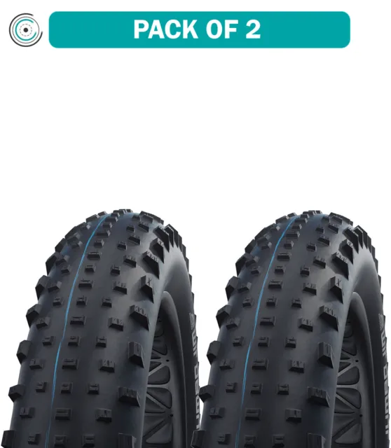 Pack of 2 Schwalbe Jumbo Jim Tire 26 x 4 Tubeless Folding Black Evolution