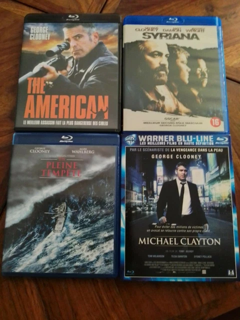 George Clooney Lot De 4 Blu Ray "The American,Syriana,En Pleine Tempete + 1"