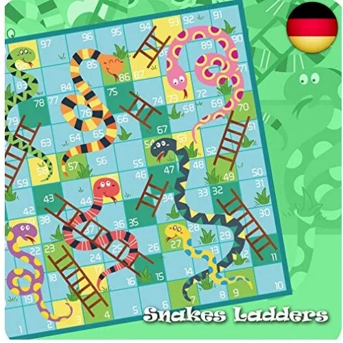 KOKOSUN Schlangen und Leitern, Traditionelles Leiterspiel, 20×20cm, Magnetisch 2