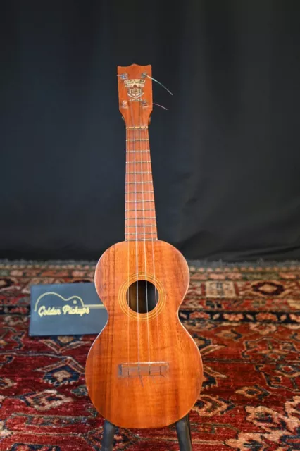 Vintage 1920s Kumalae Soprano Ukulele All Koa All Original with Case 21" 12 Fret