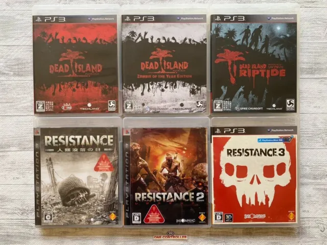 SONY PS3 Dead Island & Riptide & Resistance Fall of Man & 2 & 3 set from Japan