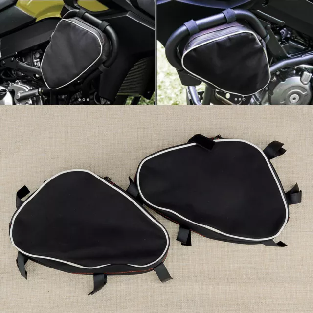 2x Motorcycle Frame Crash Bars Repair Tool Bag Fit for Suzuki V-Strom DL650