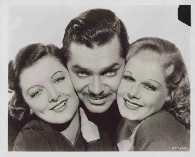 HOLLYWOOD BEAUTY JEAN HARLOW + CLARK GABLE STUNNING PORTRAIT 1950s Photo 322