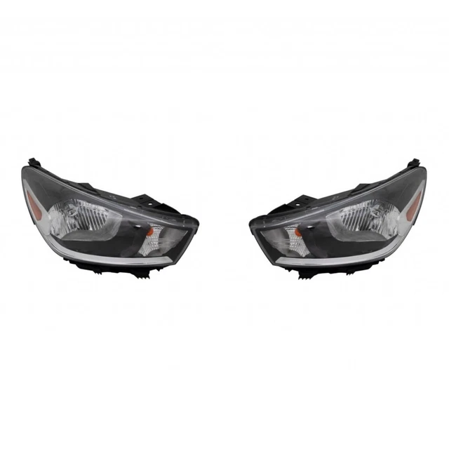 For Kia Rio 2018-2020 Headlight Driver and Passenger Side | Pair Composite Sedan