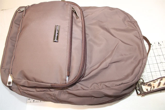 Samantha Brown NEW Brown Canvas Travel Backpack Bag 2