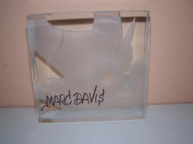 Disney Sleeping Beauty Maleficent Etched Glass Robert Guenther Marc Davis SIGNED