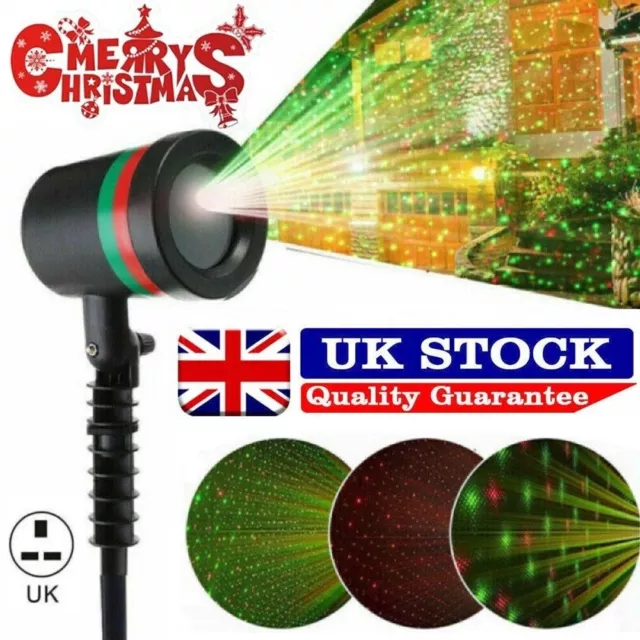 Christmas Moving Laser LED Projector Light Xmas Party Outdoor Landscape Lamp UK