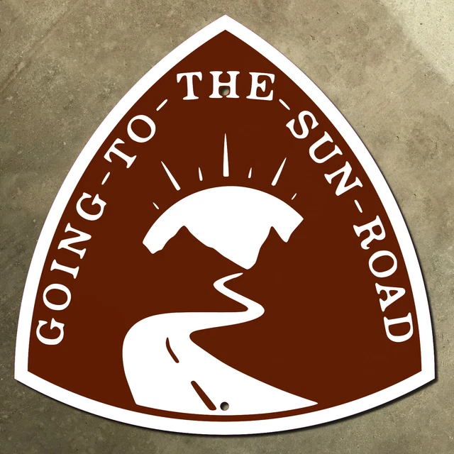 MONTANA GOINGTOTHESUN ROAD highway marker route sign Glacier Park